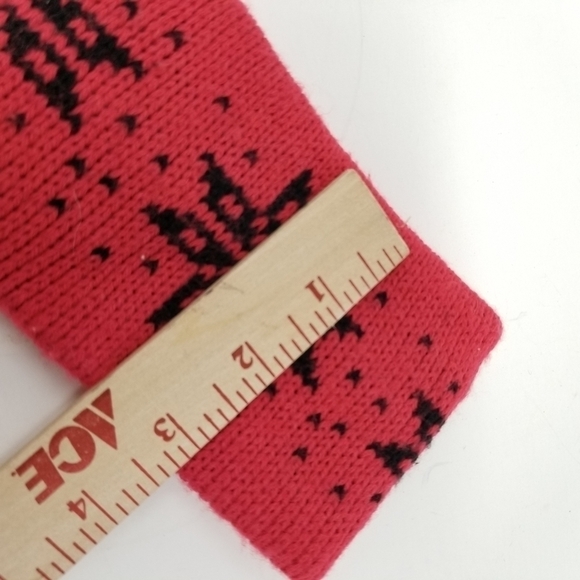 Vintage Winter Snow Ear Warmer Headband Snowflake Pattern Pink - Picture 3 of 9